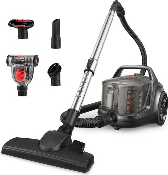 ASPIRONBaglessLightweightCanisterVacuumCleaner,Black