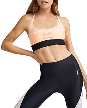 pe nation power trip sports bra