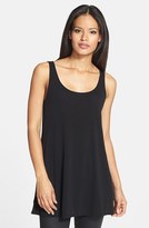 Thumbnail for your product : Eileen Fisher Scoop Neck Silk Tunic (Regular & Petite)