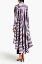Thumbnail for your product : Palmer Harding Asymmetric striped cotton shirt