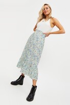 Thumbnail for your product : Dorothy Perkins Women's Petite Multi Ditsy Frill Detail Maxi Skirt - 12