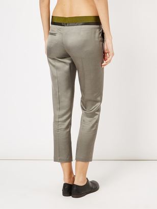 Haider Ackermann contrasting waistband cropped trousers