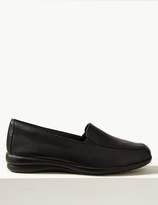 m&s black wedge shoes