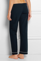 Thumbnail for your product : Bodas Seersucker cotton pajama pants