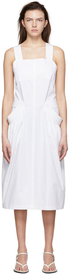 Low Classic White Cotton Midi Dress - ShopStyle