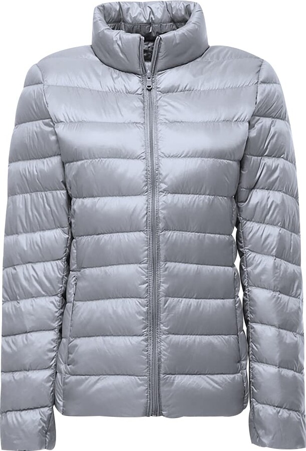 Peuignao Ladies Puffer Jacket Lightweight Down Jacket Women Packable