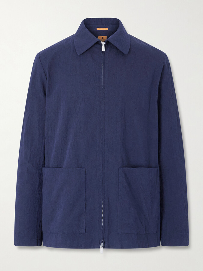 Barena Crinkled Cotton-Blend Overshirt