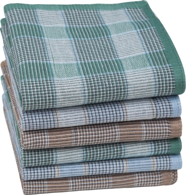 Houlife Mens Premium Thick Handkerchiefs 100 60S Combed Cotton Classic
