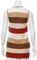 Thumbnail for your product : Prada Striped Cashmere Top