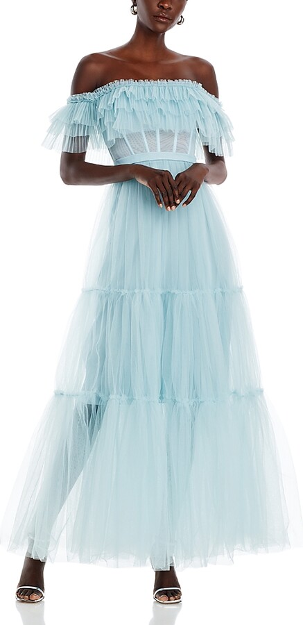 One Shoulder Bcbg Off The Shoulder Ruffle Dress Bcbgmaxazria One