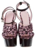 Thumbnail for your product : Giamba Brocade Platform Sandals w/ Tags