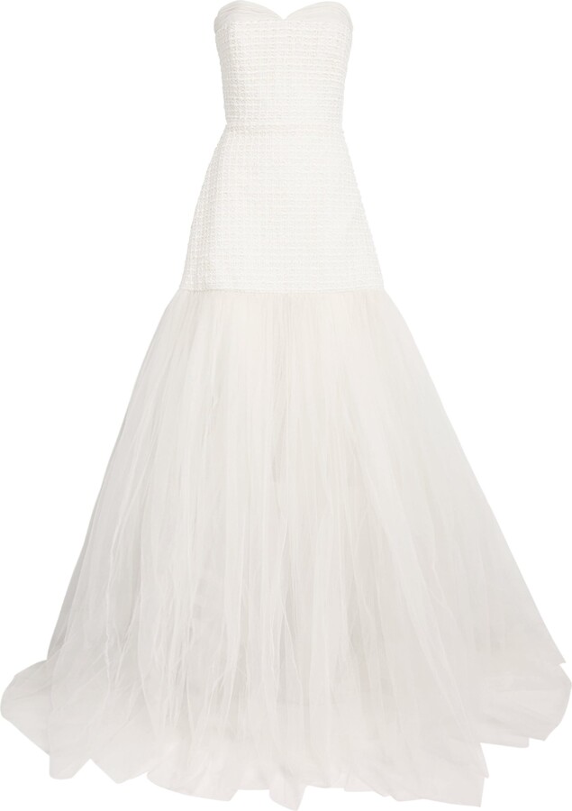 Sandra Mansour Strapless Entre Deux Gown