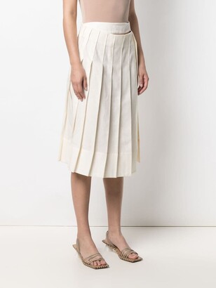 Jacquemus Pleated Linen Skirt