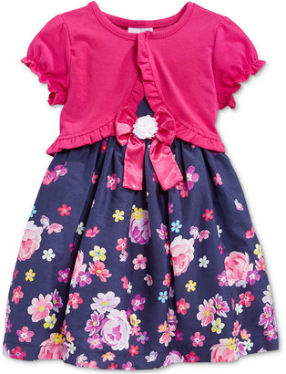 Nannette Little Girls' 2-Piece Floral Dress & Shrug Set