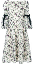Erdem - flared sleeve floral print dress