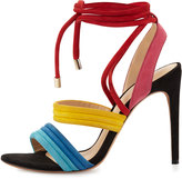 Thumbnail for your product : Alexandre Birman Aurora Strappy Suede Sandal, Multicolor
