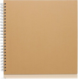 Paper Junkie 12x12 Scrapbook Album Hardcover (blank), Kraft Paper For  Photos, Brown Spiral Bound Wedding Guest Book, 40 Sheets : Target