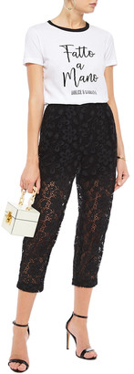 Dolce & Gabbana Cropped Cotton-blend Guipure Lace Tapered Pants