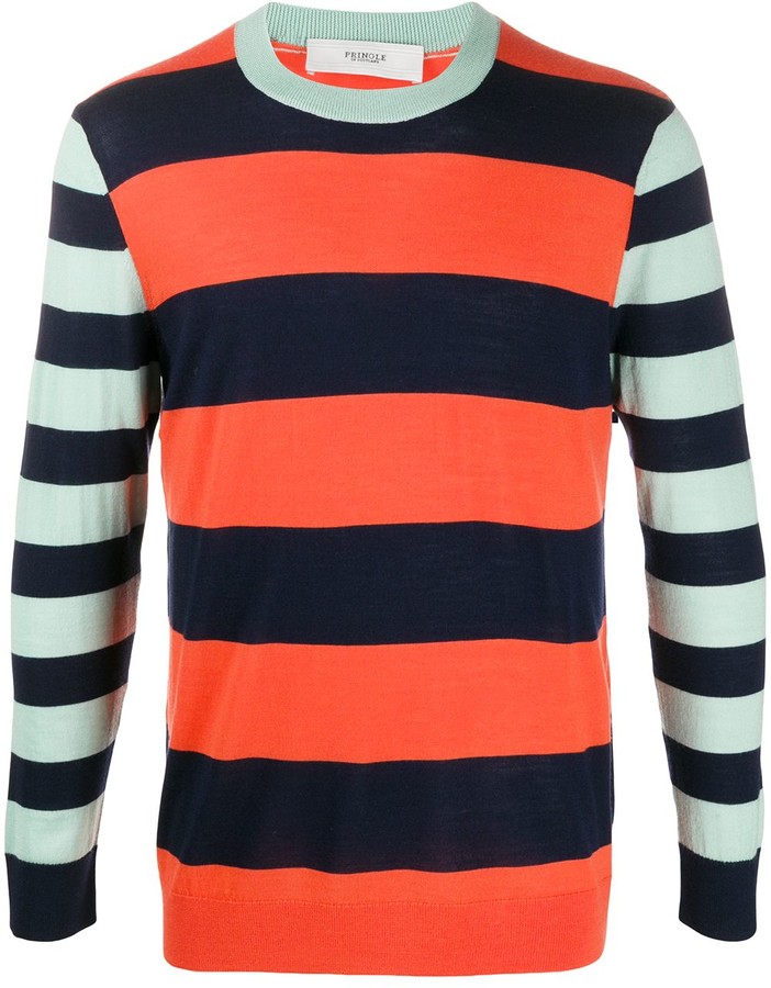Pringle Striped Colour Block Jumper ShopStyle Sweatshirts & Hoodies