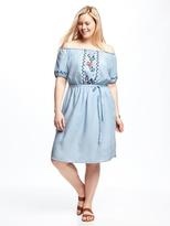 Thumbnail for your product : Old Navy Off-the-Shoulder Plus-Size Tencel® Dress