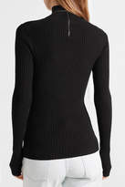 Thumbnail for your product : Michael Kors Collection - Ribbed Stretch-knit Turtleneck Sweater - Black