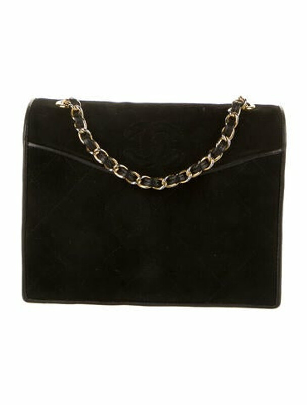 Chanel Vintage Quilted CC Flap Bag Black ShopStyle