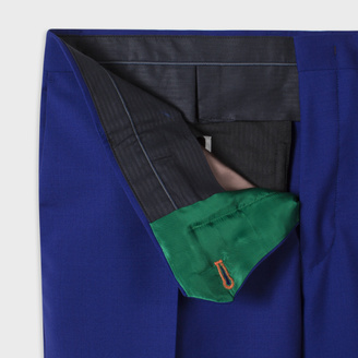 Paul Smith Men's Slim-Fit Indigo Wool-Mohair Trousers