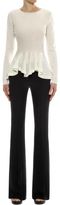 Thumbnail for your product : Alexander McQueen Boat Neck Peplum Jumper