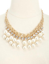 Thumbnail for your product : Charlotte Russe Rhinestone, Pearl & Chain Statement Necklace