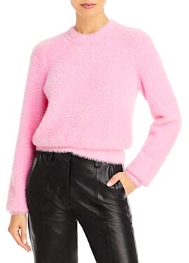 fuzzy pink sweater