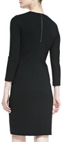 Thumbnail for your product : Vince 3/4-Sleeve Boucle Sheath Dress, Black