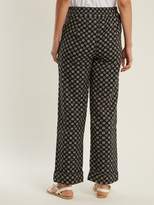 Thumbnail for your product : Ace&Jig Annie High Rise Wide Leg Cotton Trousers - Womens - Black White