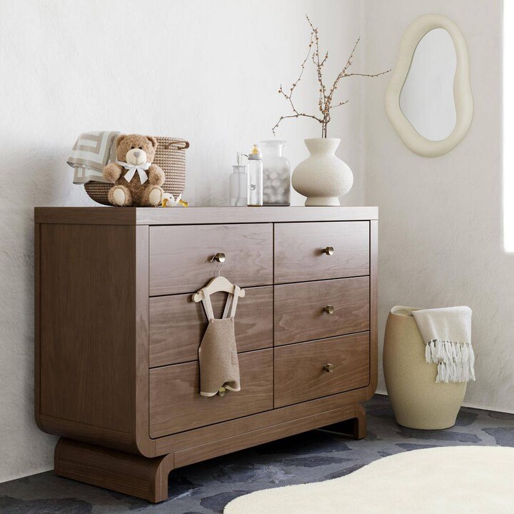 Stork Craft Santorini Hazelnut 6-Drawer 47.95 in. Wide Dresser