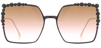 Fendi Embellished square sunglasses