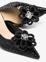 Thumbnail for your product : MACH & MACH Carrie 85 Crystal Flower Mules