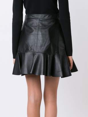 Givenchy leather a-line skirt