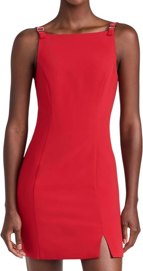 Amanda Uprichard Misena Mini Dress In Ruby