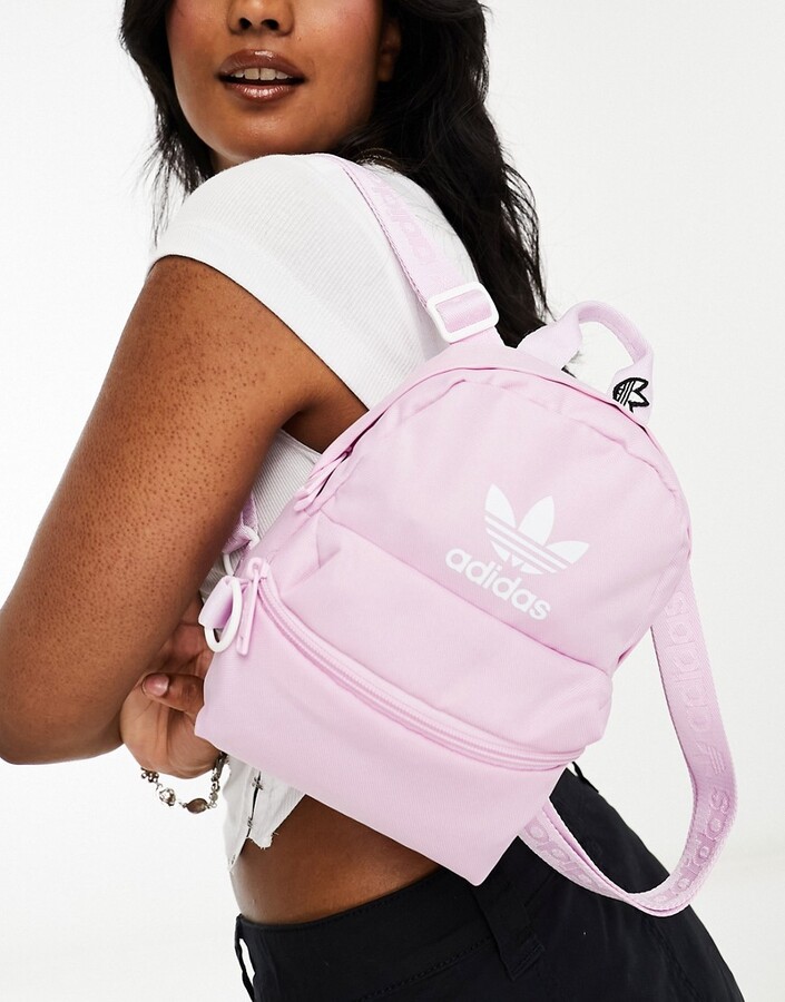 adidas Trefoil Monogram Jacquard Mini Backpack - Black | Women's Lifestyle  | adidas US