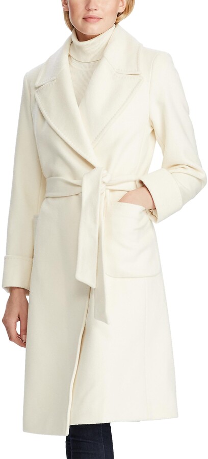 plus size belted wrap coat