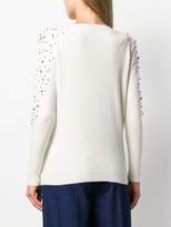 Thumbnail for your product : Snobby Sheep pearl-embellished knit sweater