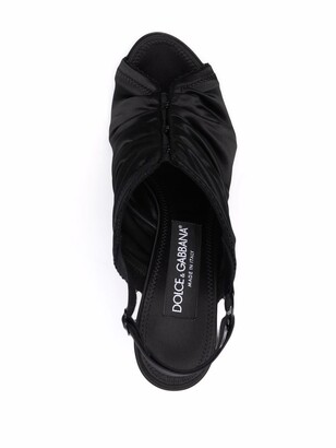 Dolce & Gabbana Ruched Stiletto Sandals