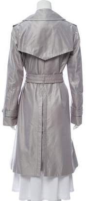 Burberry Metallic Double-Breasted Trench Coat