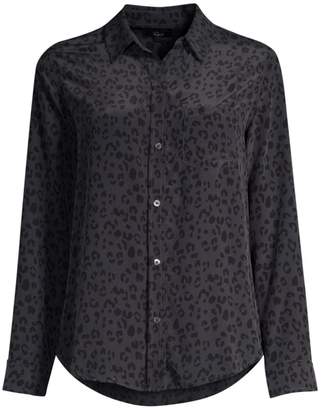 Rails Kate Cheetah Print Silk Button-Down Shirt