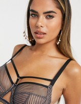 Thumbnail for your product : Curvy Kate Victory Pin Up strapping detail sheer mesh non-padded bra