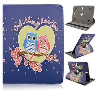 Samsung Tsmine Flip Cartoon Case - Universal Protective Lightweight Premium Kids Cute Owl Printed PU Leather Case Cover