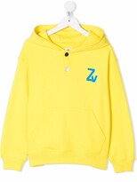 Thumbnail for your product : Zadig & Voltaire Kids Logo-Print Buttoned Hoodie