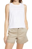 White Embroidered Tank Top | Shop the worldâs largest collection of fashion | ShopStyle