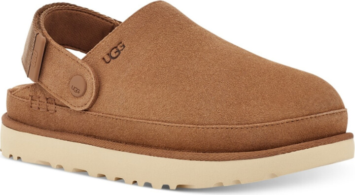 UGG Women's Goldenstar 1138252-CHE Clogs Chestnut Suede Adjustable Heel Strap GUG7