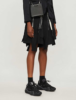 Thumbnail for your product : Black Comme Des Garcon Asymmetric-hem crinkled-textured twill shorts