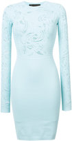 Versace - embroidered fitted dress - women - Polyester/Viscose - 38